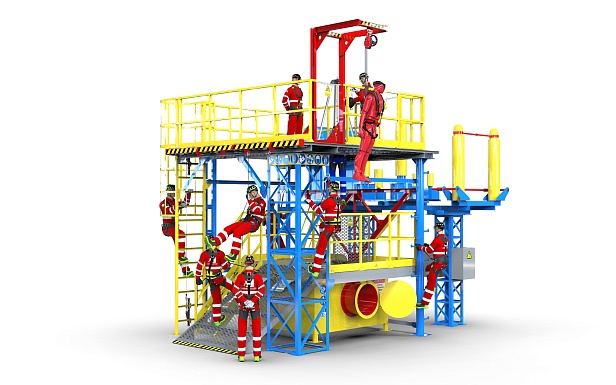 Сергиево-Посадский городской округ. На  ПАО «РусГидро» — «Загорская ГАЭС» смонтирован полигон "Альпинист-03-07" для тренировок безопасной работы на высоте  